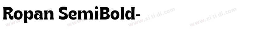 Ropan SemiBold字体转换
